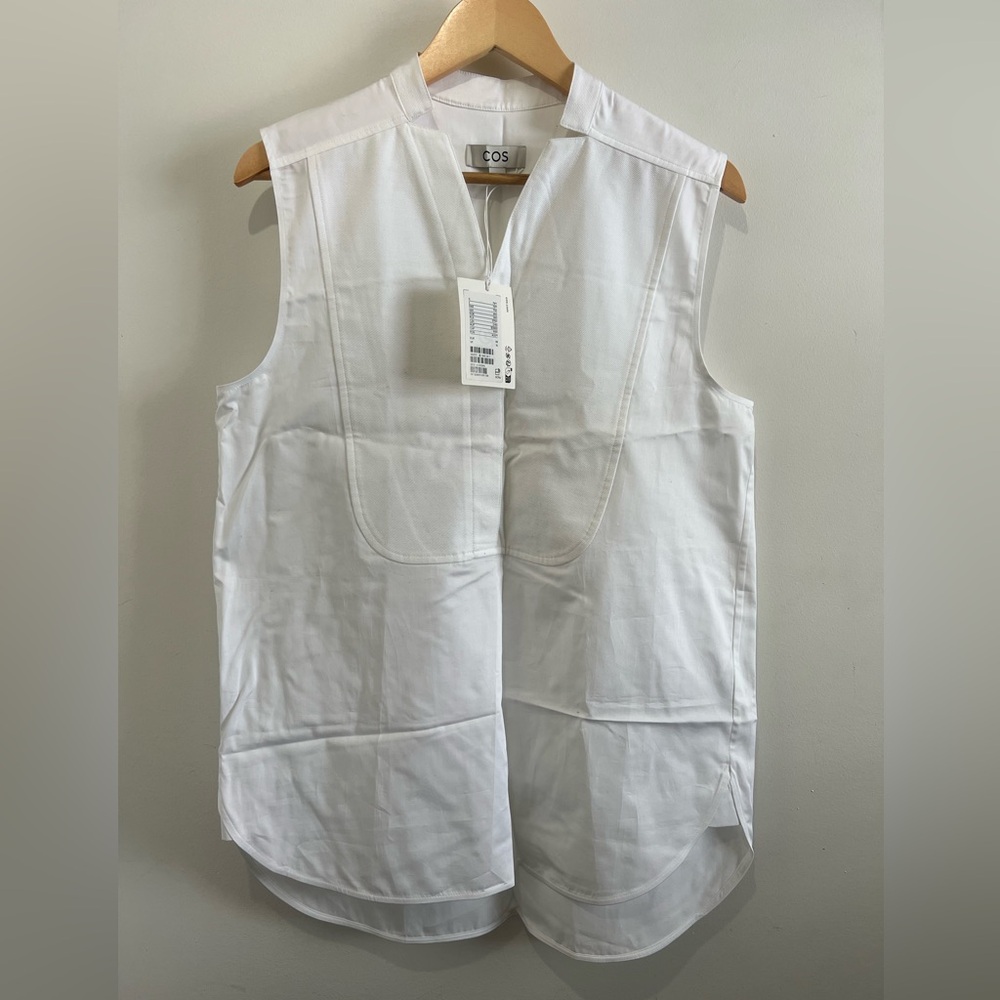 COS 100% Cotton Sleeveless Shirt - Size Medium